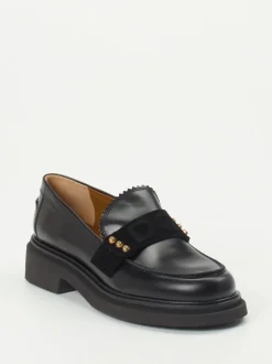 Donna Carolina – Loafer aus Hochglanzleder Schwarz