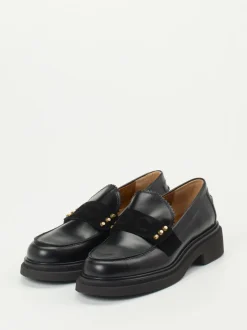 Donna Carolina – Loafer aus Hochglanzleder Schwarz