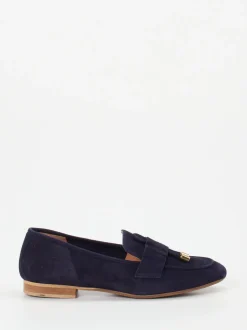 Donna Carolina – Loafer aus Veloursleder Dunkelblau