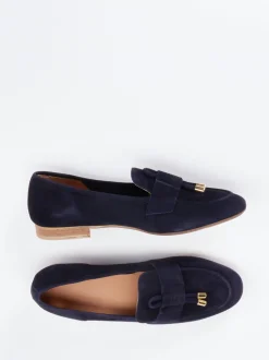 Donna Carolina – Loafer aus Veloursleder Dunkelblau
