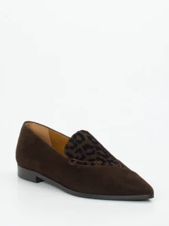 Donna Carolina – Loafer aus Veloursleder dunkelbraun