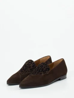 Donna Carolina – Loafer aus Veloursleder dunkelbraun
