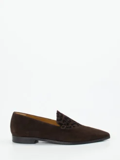 Donna Carolina – Loafer aus Veloursleder dunkelbraun