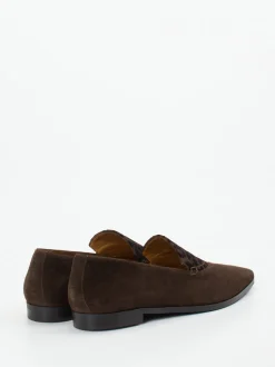 Donna Carolina – Loafer aus Veloursleder dunkelbraun