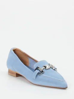 Donna Carolina – Loafer aus Veloursleder Hellblau