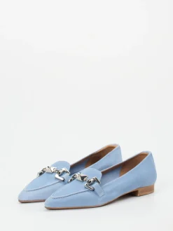 Donna Carolina – Loafer aus Veloursleder Hellblau