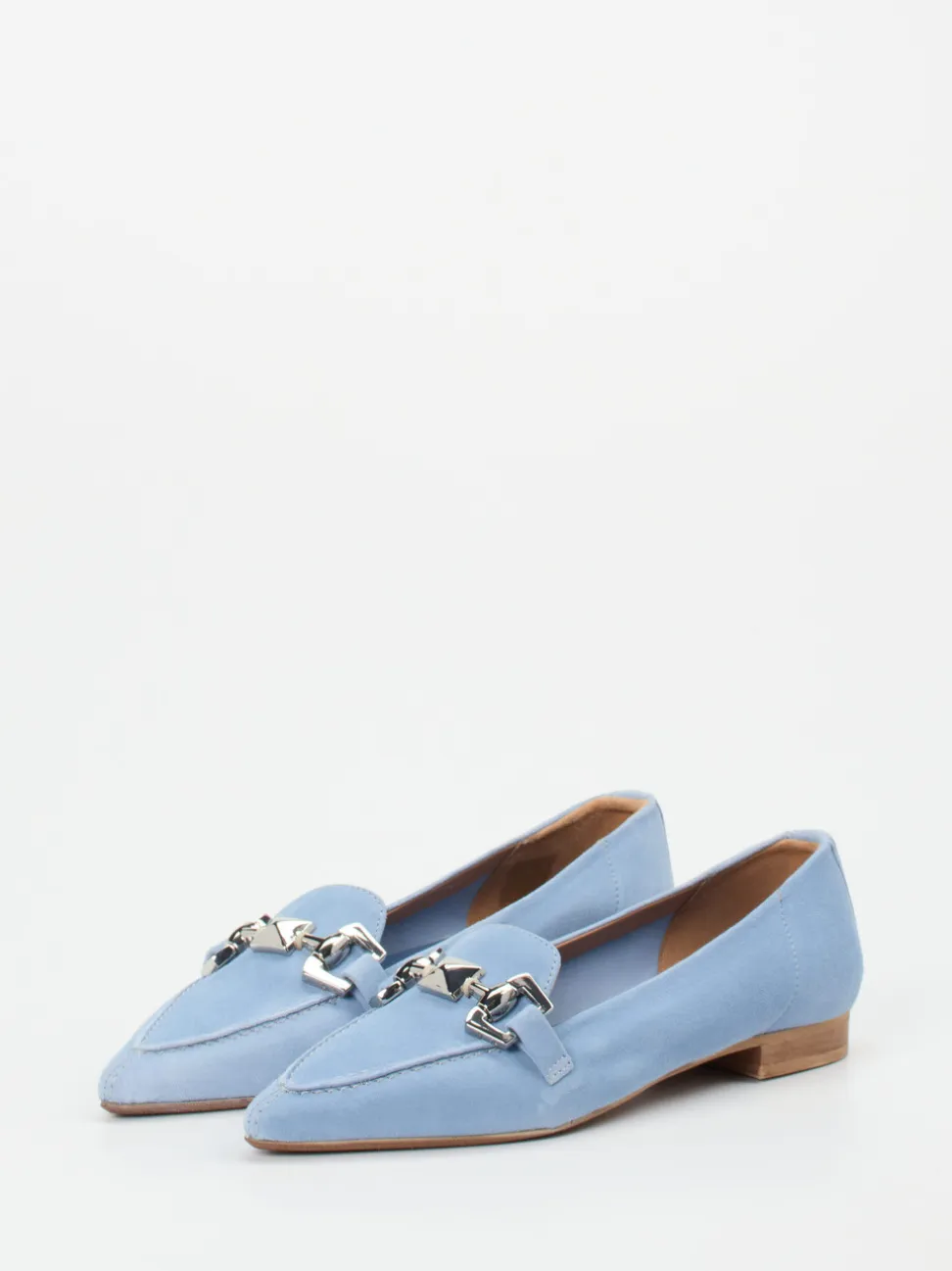 Donna Carolina – Loafer aus Veloursleder Hellblau