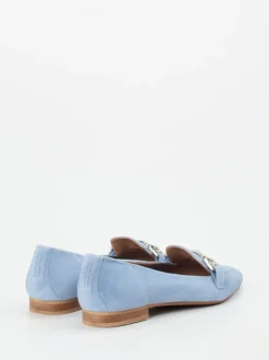 Donna Carolina – Loafer aus Veloursleder Hellblau