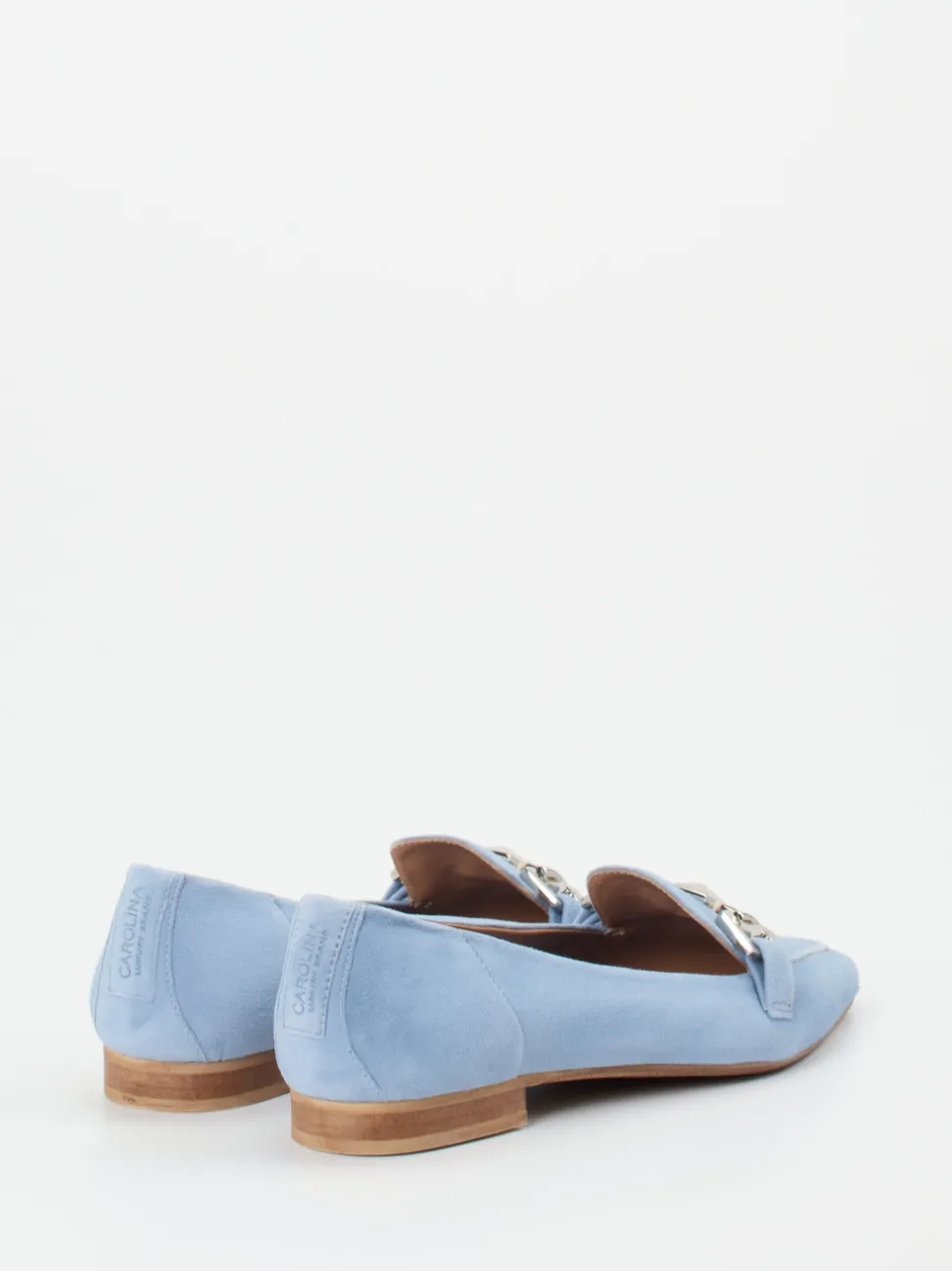 Donna Carolina – Loafer aus Veloursleder Hellblau