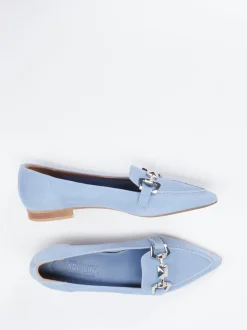 Donna Carolina – Loafer aus Veloursleder Hellblau