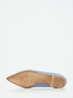 Donna Carolina – Loafer aus Veloursleder Hellblau