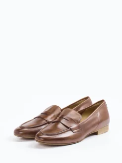 Donna Carolina – Loafer aus Kalbleder in Braun
