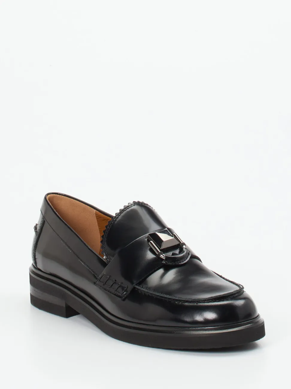 Donna Carolina – Loafer aus Hochglanzleder Schwarz