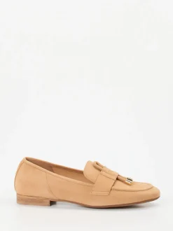 Donna Carolina – Loafer aus Veloursleder in Beige