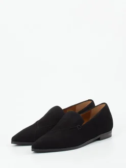 Donna Carolina – Loafer aus Veloursleder Schwarz