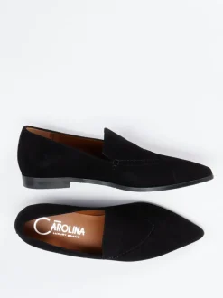 Donna Carolina – Loafer aus Veloursleder Schwarz