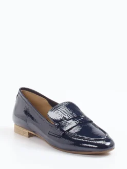 Donna Carolina – Loafer aus Lackleder Dunkelblau