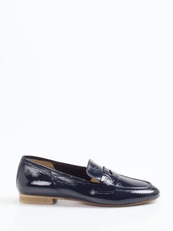 Donna Carolina – Loafer aus Lackleder Dunkelblau