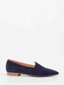 Donna Carolina – Loafer aus Veloursleder in Dunkelblau