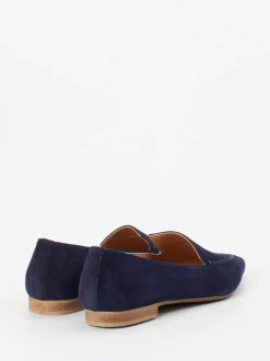 Donna Carolina – Loafer aus Veloursleder in Dunkelblau
