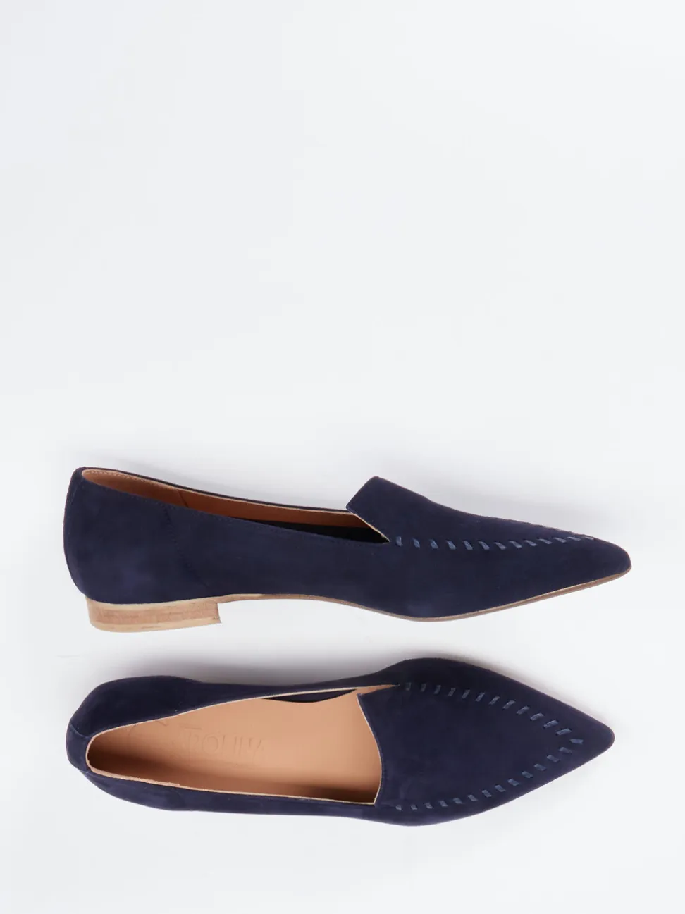 Donna Carolina – Loafer aus Veloursleder in Dunkelblau