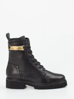 Donna Carolina – Schnürboots aus Kalbleder Schwarz