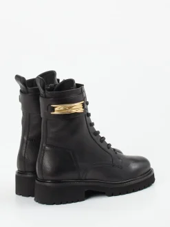 Donna Carolina – Schnürboots aus Kalbleder Schwarz