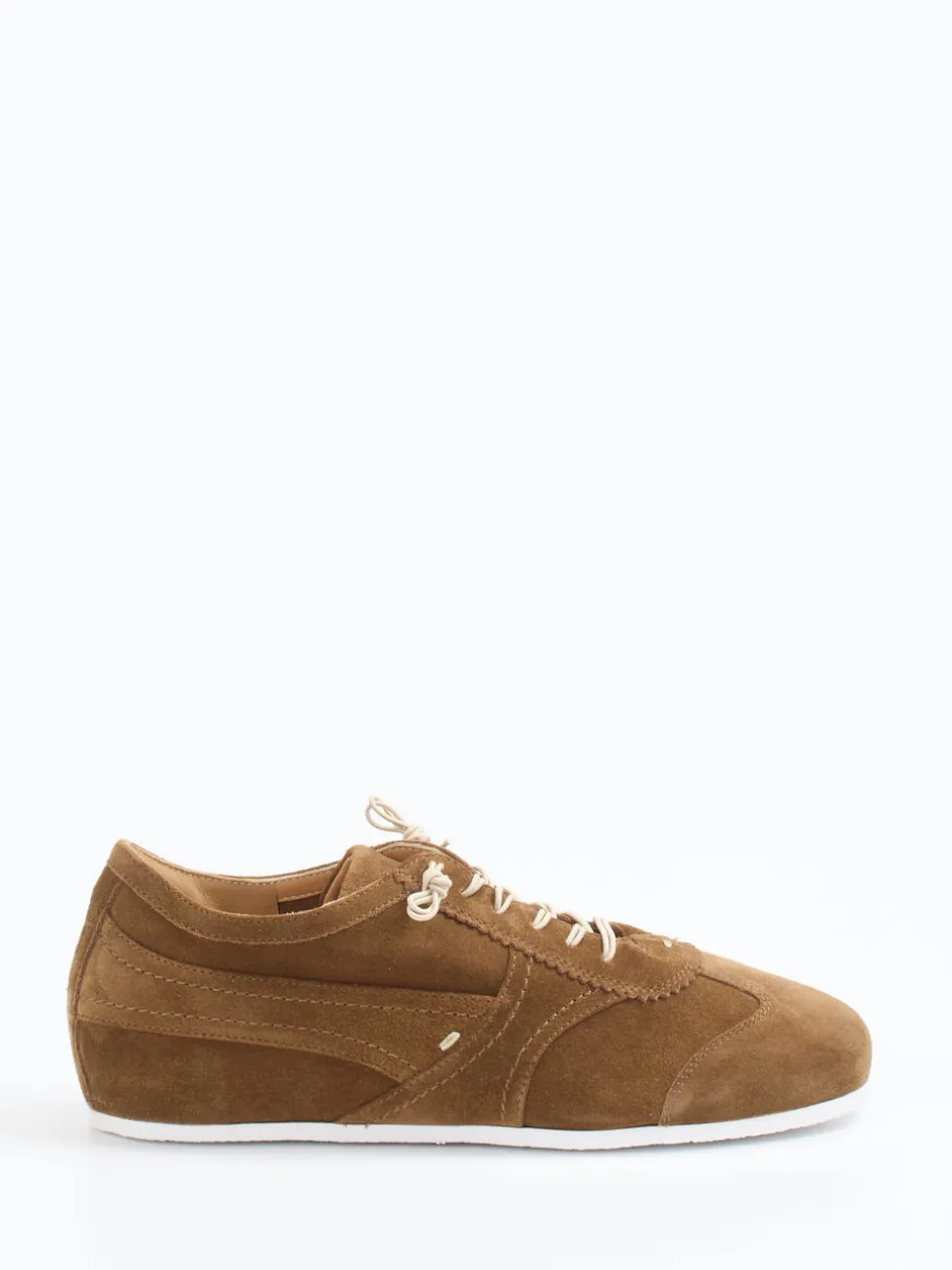 Donna Carolina – Schnürschuhe aus Veloursleder Cognac
