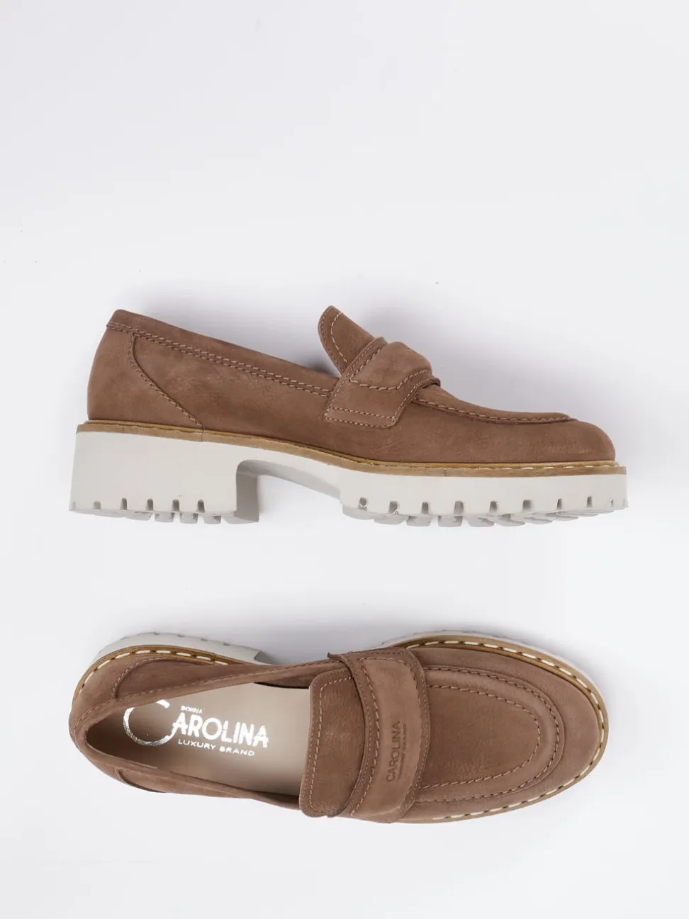 Donna Carolina – Slipper aus Nubukleder in Braun
