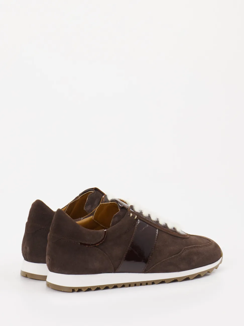 Donna Carolina – Sneaker aus Veloursleder Dunkelbraun