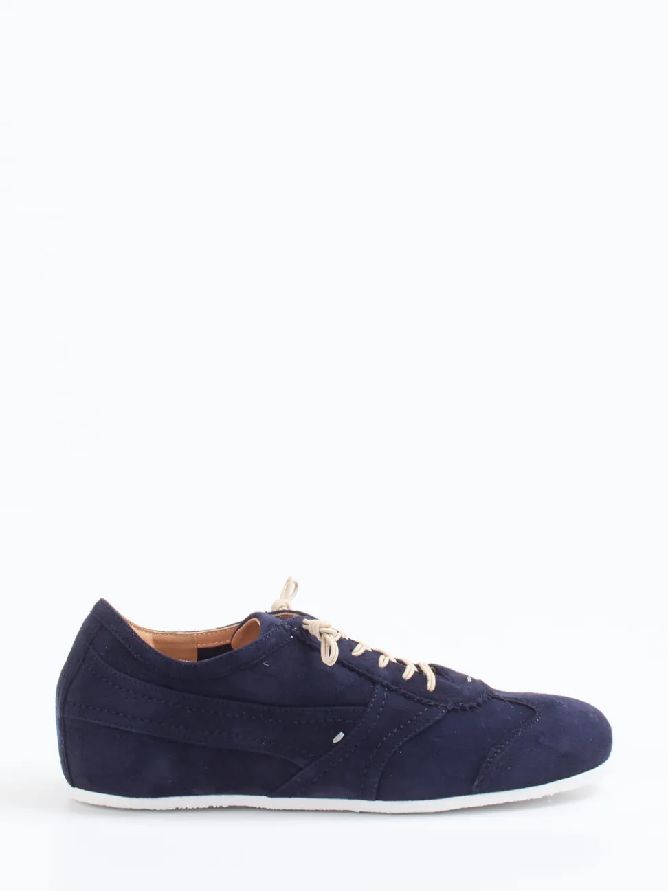 Donna Carolina – Sneaker aus Veloursleder Marineblau