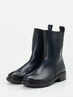 Donna Carolina – Stiefeletten aus Kalbleder Tintenblau