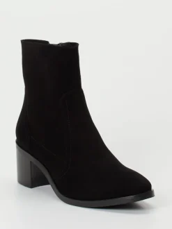 Donna Carolina – Stiefeletten aus Veloursleder schwarz