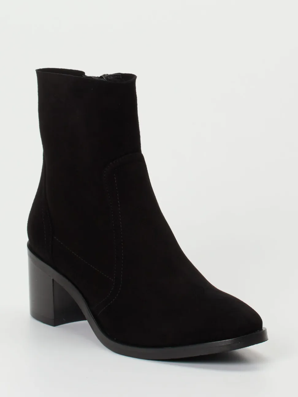 Donna Carolina – Stiefeletten aus Veloursleder schwarz