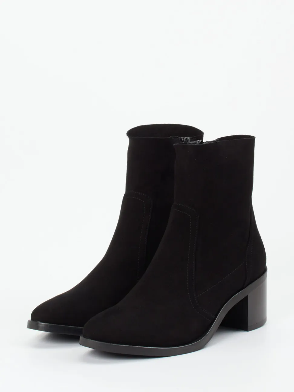 Donna Carolina – Stiefeletten aus Veloursleder schwarz