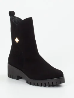 Donna Carolina – Stiefelette aus Veloursleder schwarz