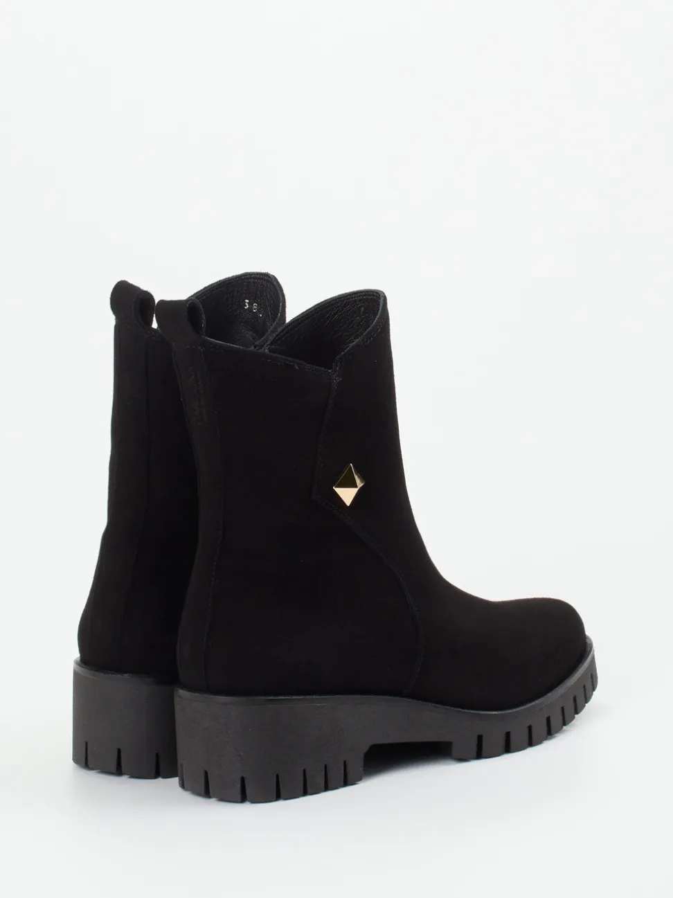 Donna Carolina – Stiefelette aus Veloursleder schwarz