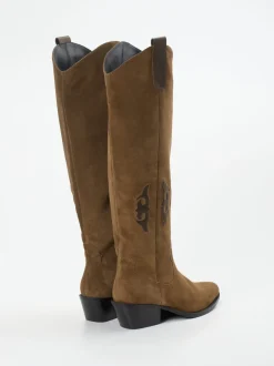 Donna Carolina – Western-Boots aus Veloursleder braun