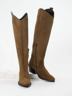 Donna Carolina – Western-Boots aus Veloursleder braun