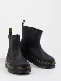 Dr. Martens – Chunky-Stiefeletten aus Glattleder Schwarz