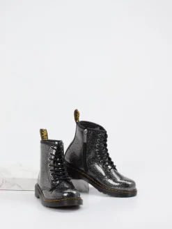 Dr. Martens – Combat Boots aus Synthetik mit Glitzer