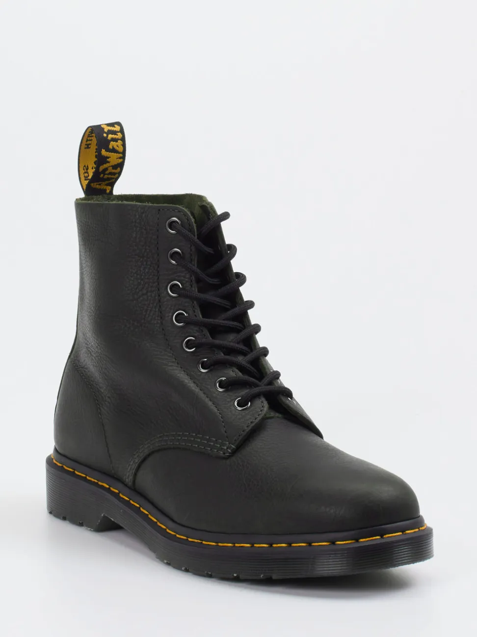 Dr. Martens – Combat Boots aus Kalbleder tiefschwarz