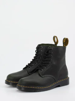 Dr. Martens – Combat Boots aus Kalbleder tiefschwarz