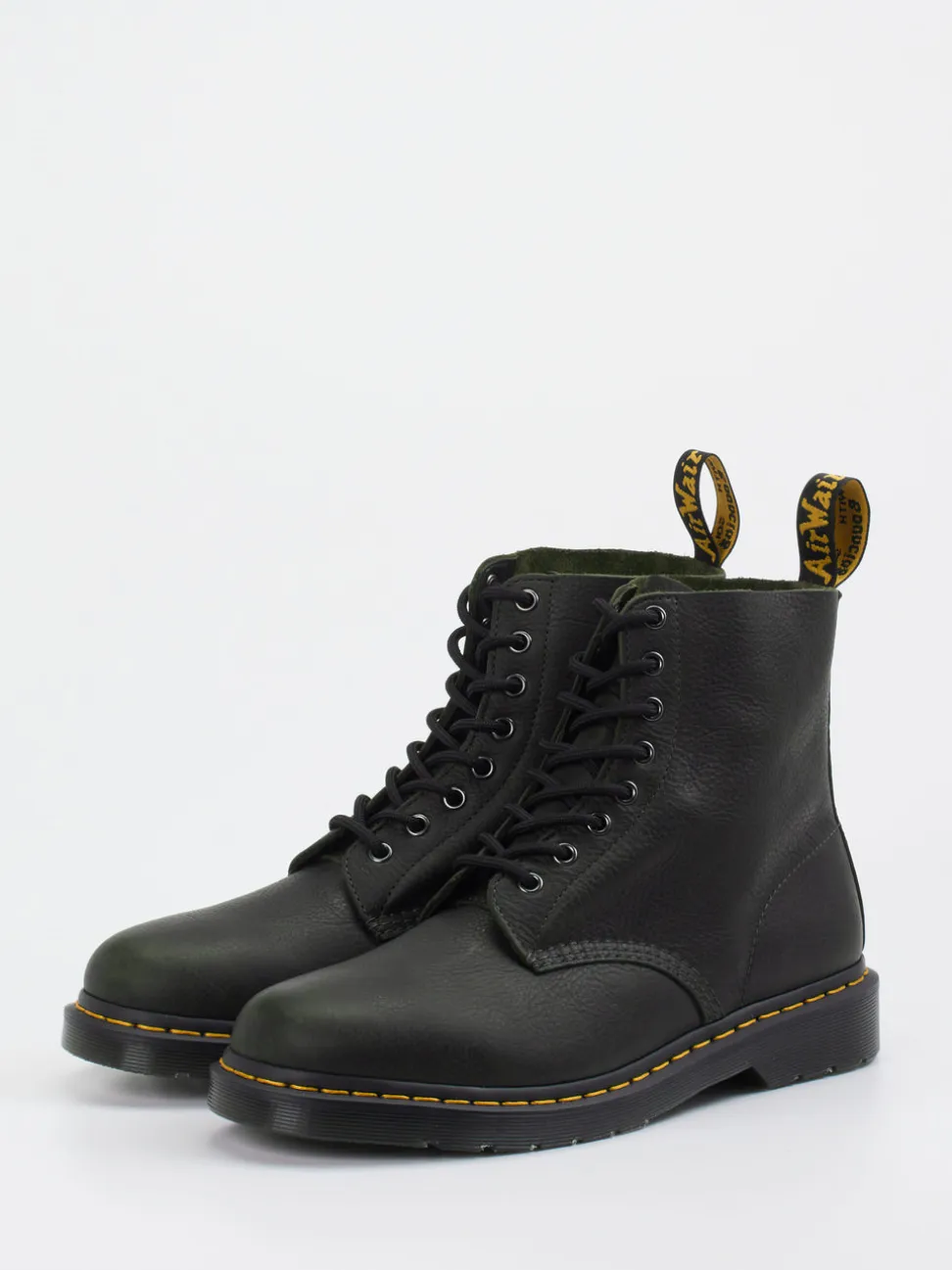 Dr. Martens – Combat Boots aus Kalbleder tiefschwarz