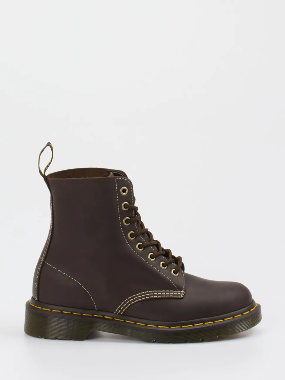 Dr. Martens – Combat Boots aus Kalbleder Dunkelbraun