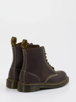 Dr. Martens – Combat Boots aus Kalbleder Dunkelbraun