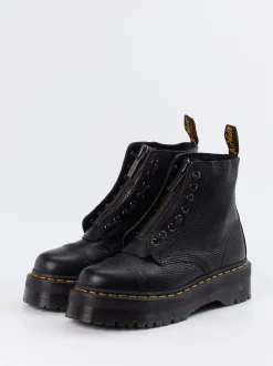 Dr. Martens – Plateau-Stiefelette aus Kalbleder Schwarz