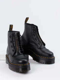 Dr. Martens – Plateau-Stiefelette aus Kalbleder Schwarz