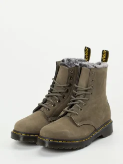 Dr. Martens – Schnürboots aus Nubukleder taupefarben