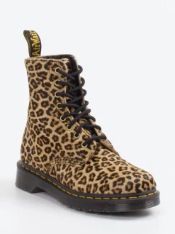 Dr. Martens – Schnürboots aus Fellimitat Leoprint